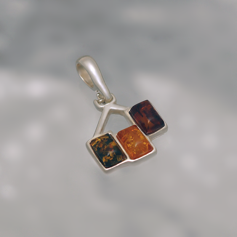 PENDENTIF EN ARGENT AVEC AMBER_GDSB-246