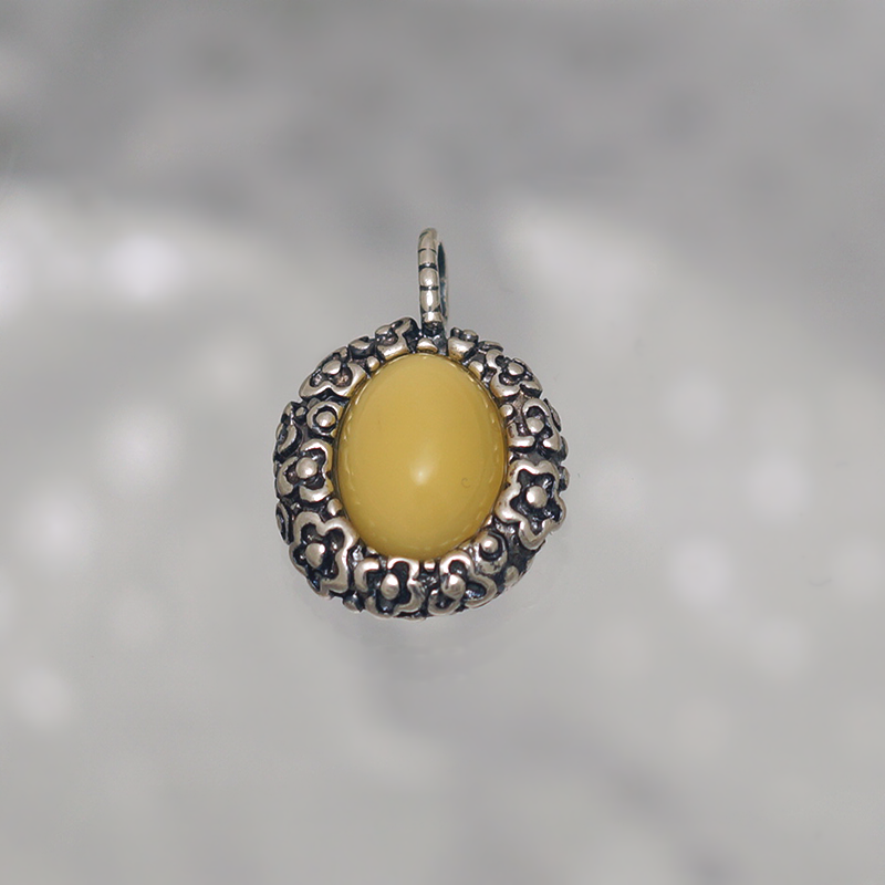 PENDENTIF EN ARGENT AVEC AMBER_GDSB-248