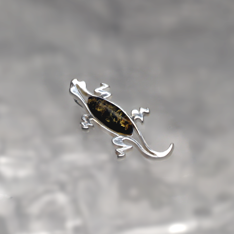 PENDENTIF EN ARGENT AVEC AMBER_GDSB-252