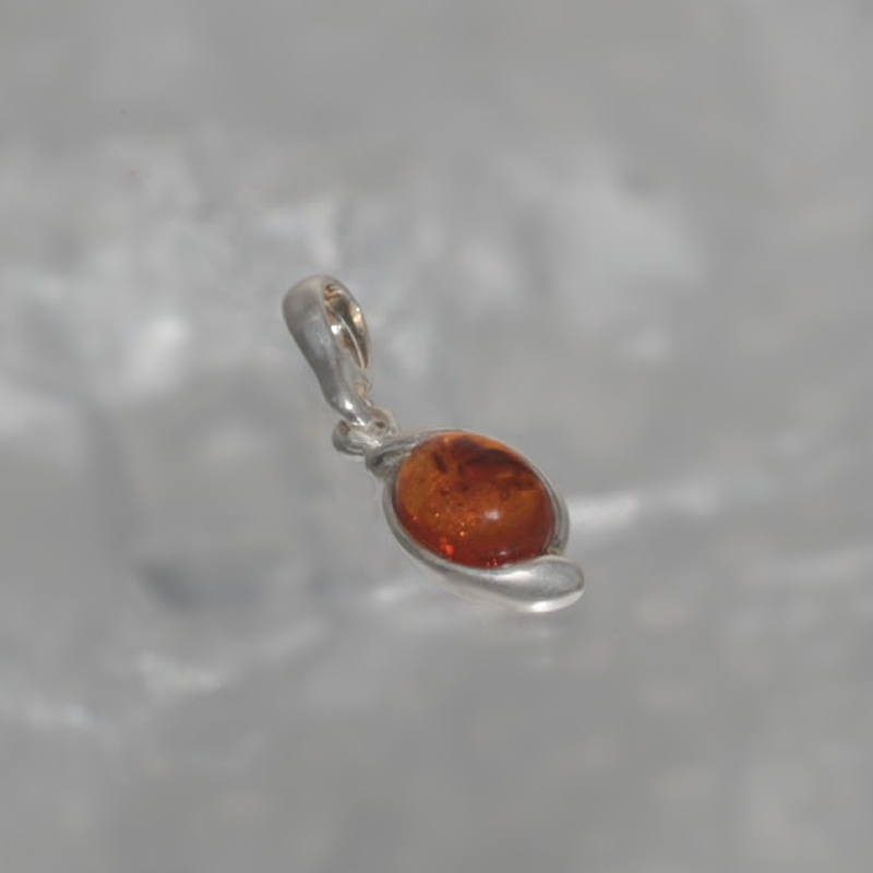 PENDENTIF EN ARGENT AVEC AMBER_GDSB-254