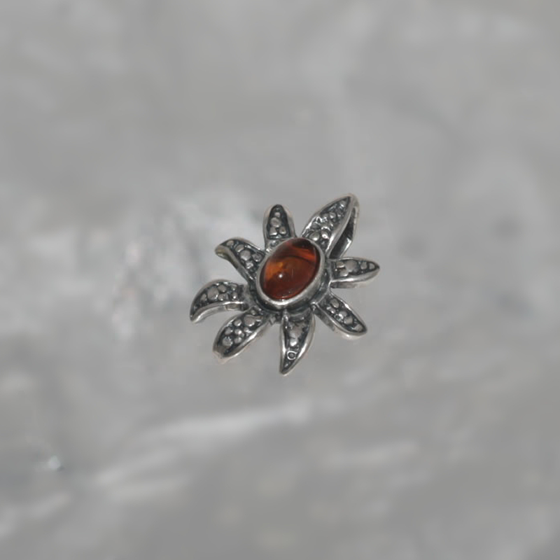 PENDENTIF EN ARGENT AVEC AMBER_GDSB-257