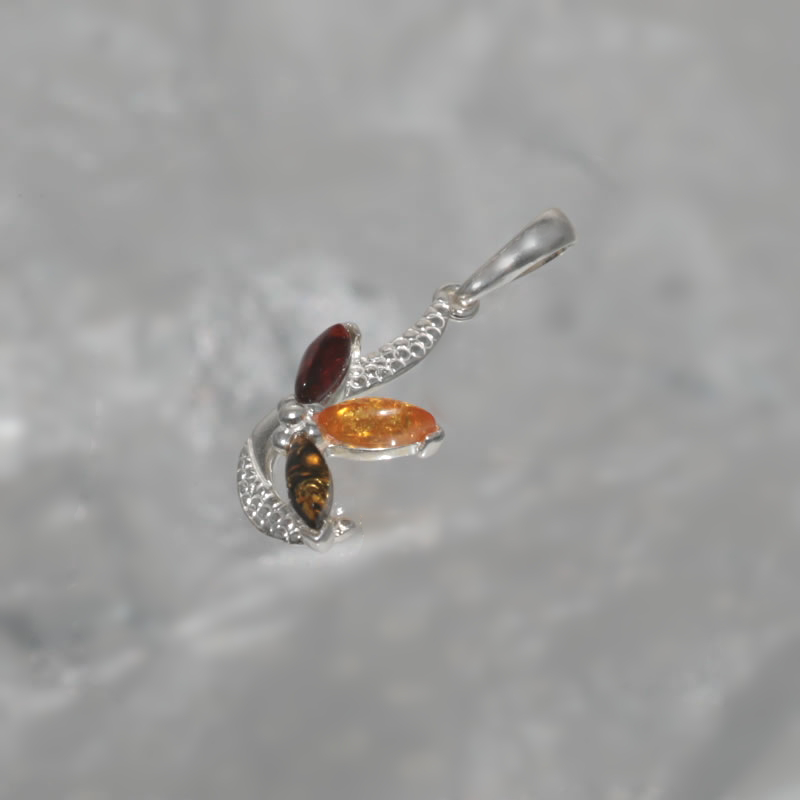 SILVER PENDANT WITH AMBER_GDSB-270