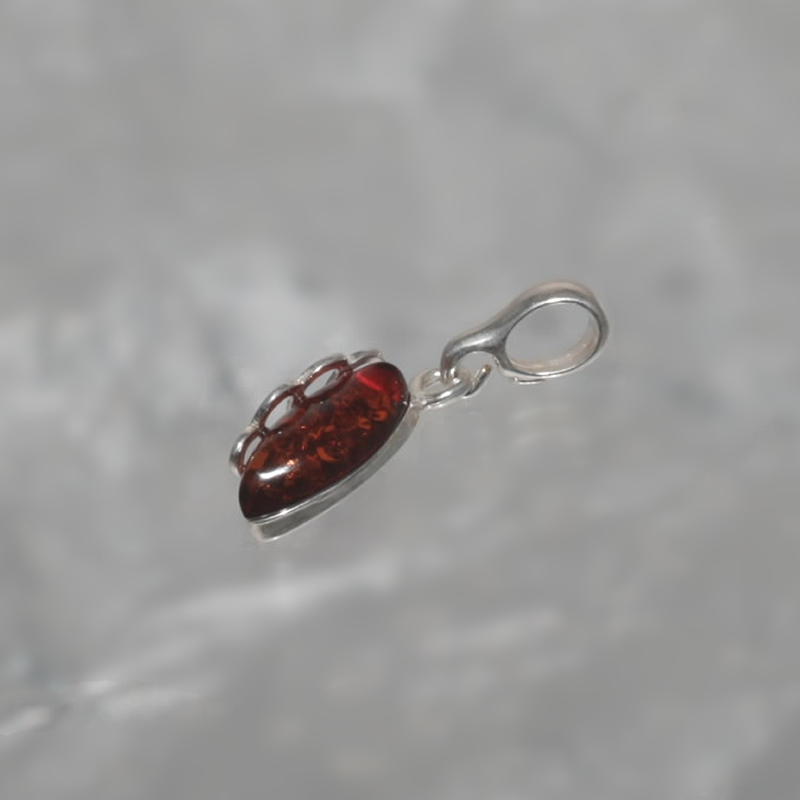 SILVER PENDANT WITH AMBER_GDSB-271