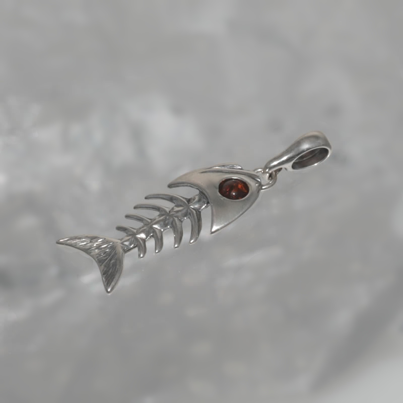 PENDENTIF EN ARGENT AVEC AMBER_GDSB-272