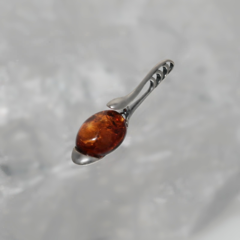 SILVER PENDANT WITH AMBER_GDSB-278