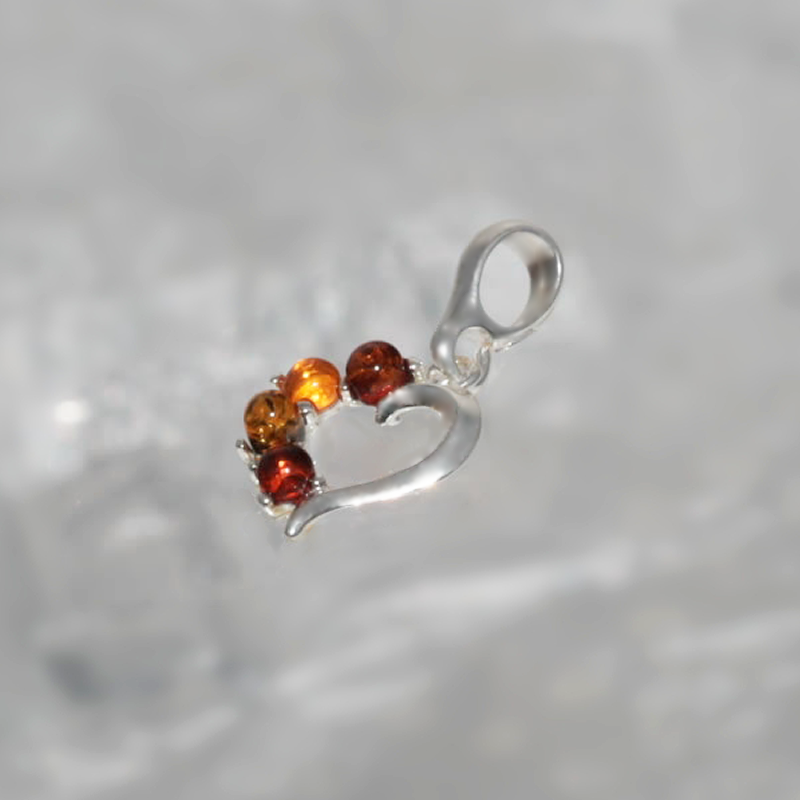 SILVER PENDANT WITH AMBER_GDSB-285