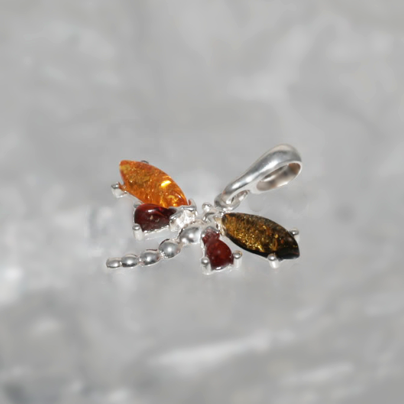 PENDENTIF EN ARGENT AVEC AMBER_GDSB-288