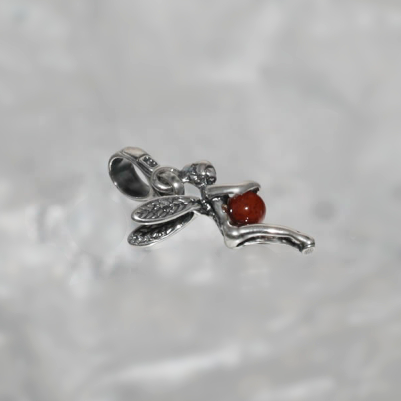 PENDENTIF EN ARGENT AVEC AMBER_GDSB-290