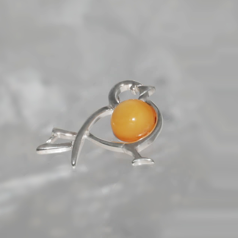 PENDENTIF EN ARGENT AVEC AMBER_GDSB-292