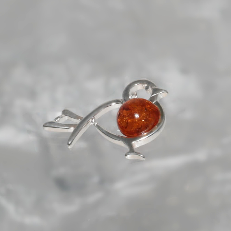 SILVER PENDANT WITH AMBER_GDSB-293