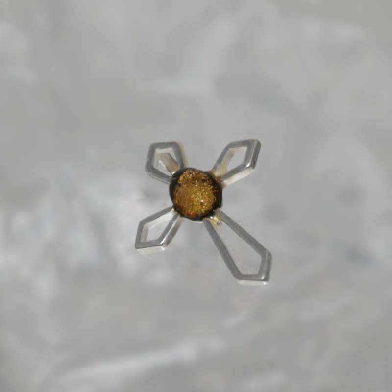 PENDENTIF EN ARGENT AVEC AMBER_GDSB-296