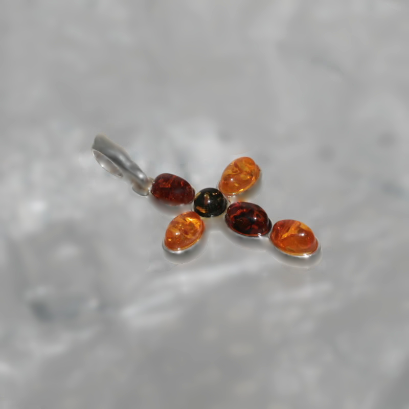 SILVER PENDANT WITH AMBER_GDSB-304