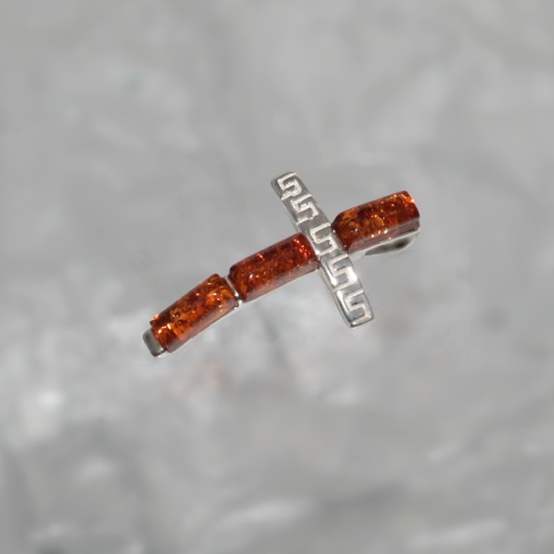 SILVER PENDANT WITH AMBER_GDSB-306