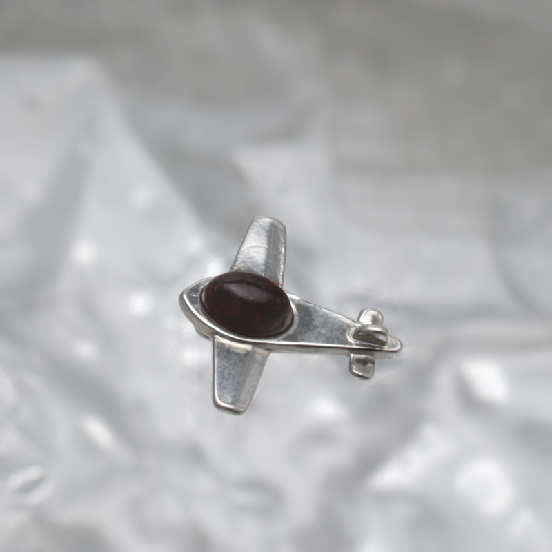 SILVER PENDANT WITH AMBER_GDSB-311