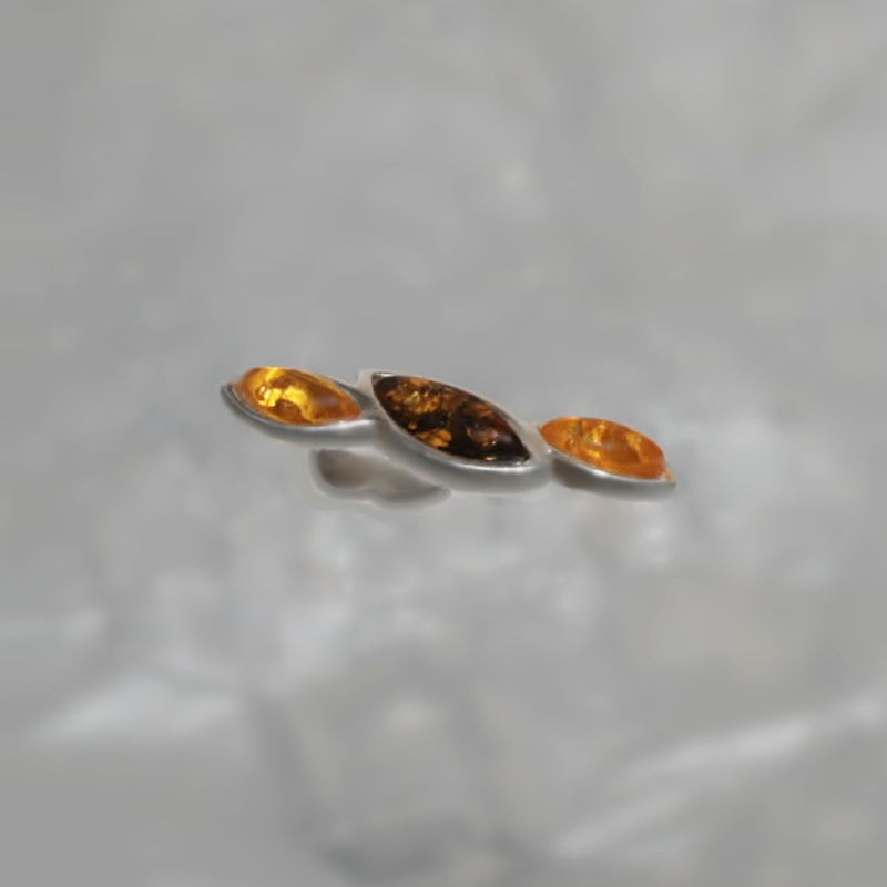 SILVER PENDANT WITH AMBER_KZSB-001