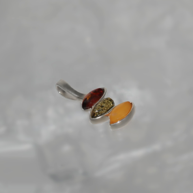 SILVER PENDANT WITH AMBER_KZSB-005