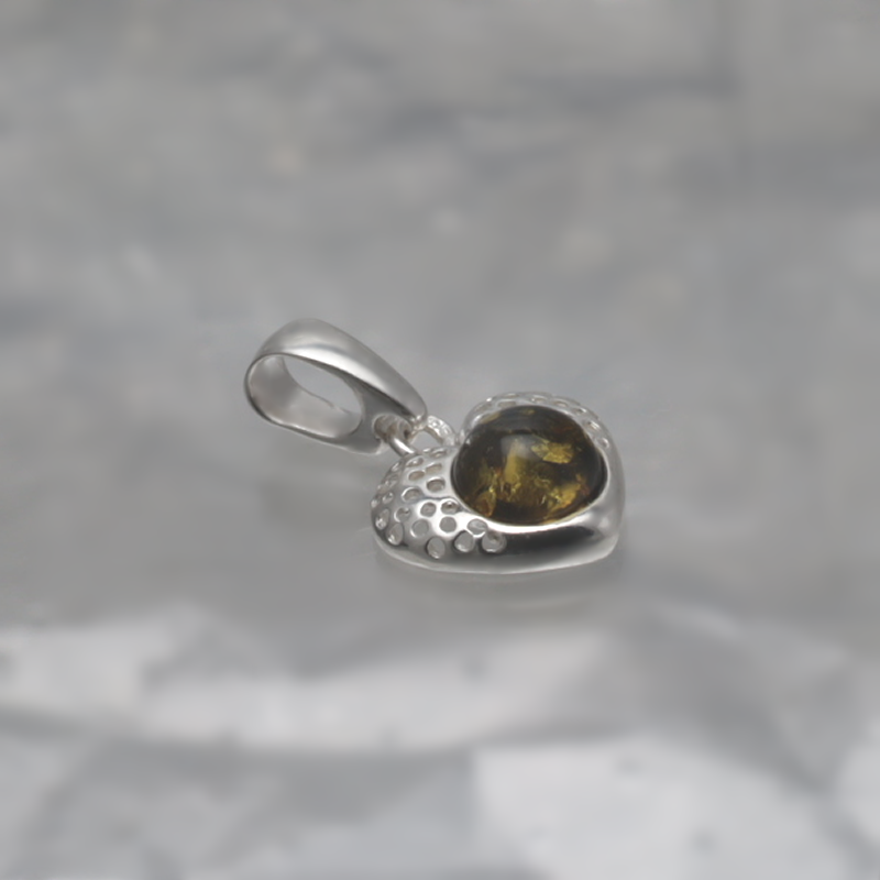 PENDENTIF EN ARGENT AVEC AMBER_KZSB-028