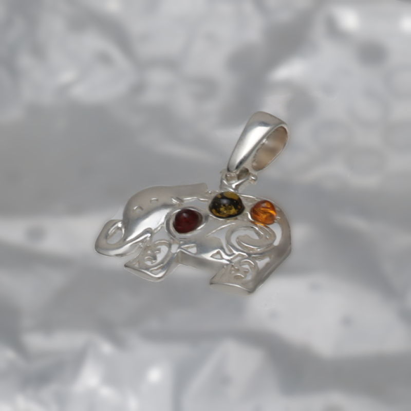 PENDENTIF EN ARGENT AVEC AMBER_KZSB-051