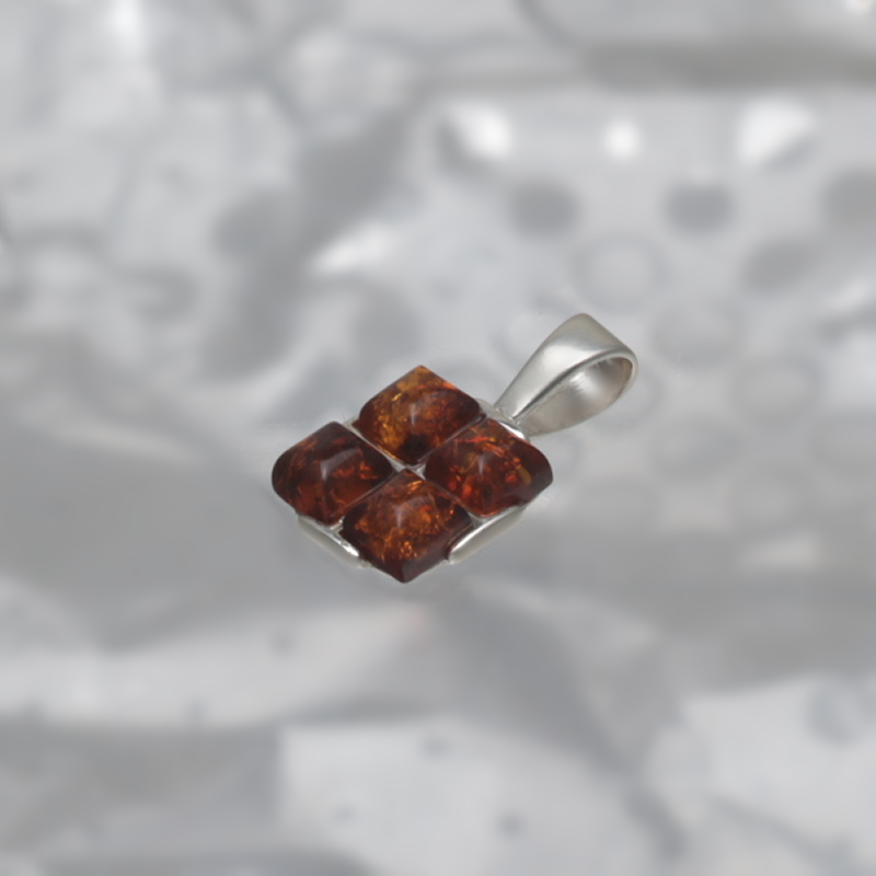 SILVER PENDANT WITH AMBER_KZSB-063