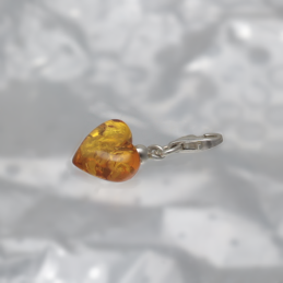 SILVER PENDANT WITH AMBER...