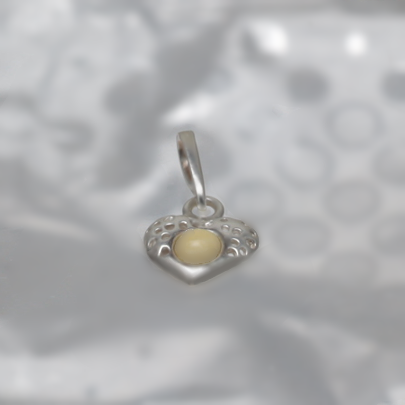 PENDENTIF EN ARGENT AVEC AMBER_KZSB-068