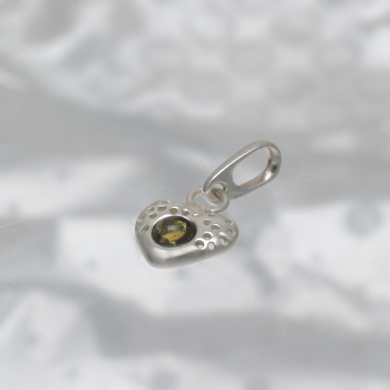 PENDENTIF EN ARGENT AVEC AMBER_KZSB-117