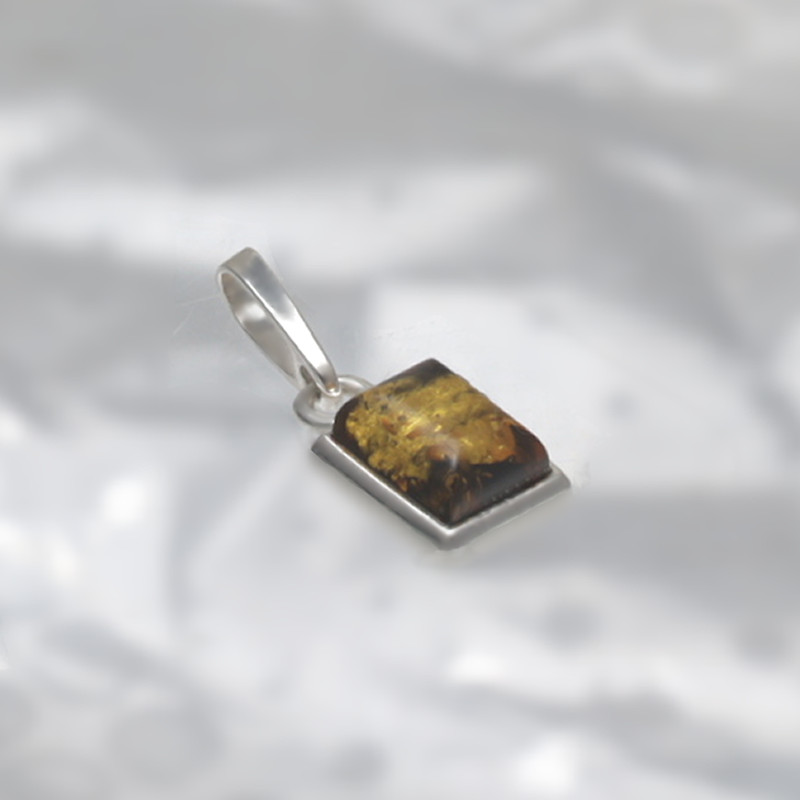 PENDENTIF EN ARGENT AVEC AMBER_KZSB-104