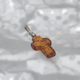 SILVER PENDANT WITH AMBER...