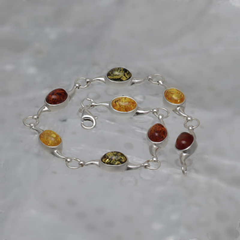 SILVER BRACELET WITH AMBER_GBRB-003