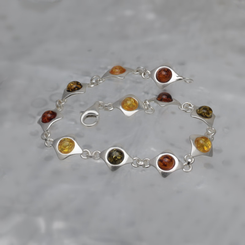 SILVER BRACELET WITH AMBER_GBRB-004