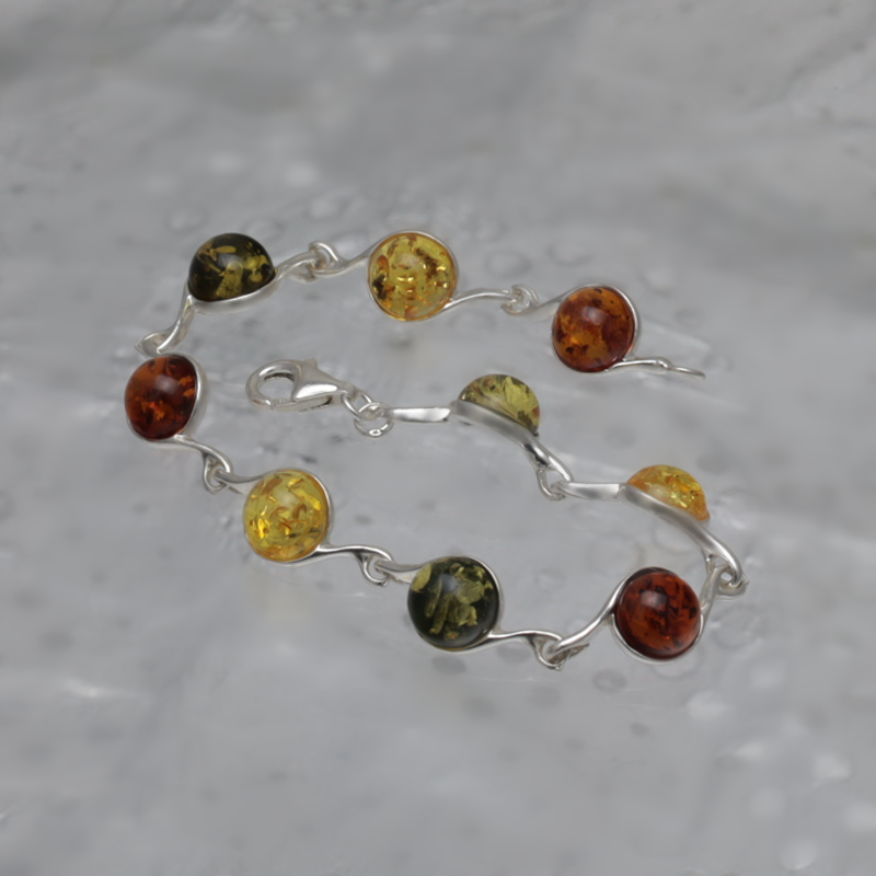 SILVER BRACELET WITH AMBER_GBRB-005