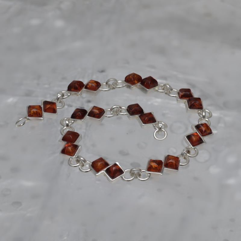 SILVER BRACELET WITH AMBER_GBRB-007