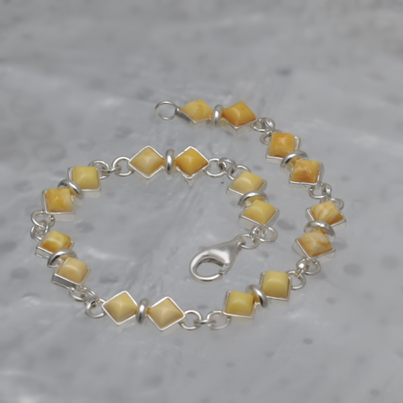 SILVER BRACELET WITH AMBER_GBRB-008