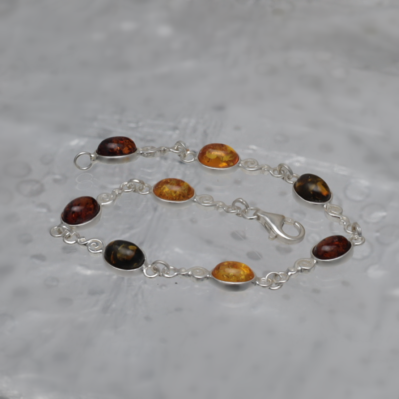 SILVER BRACELET WITH AMBER_GBRB-011