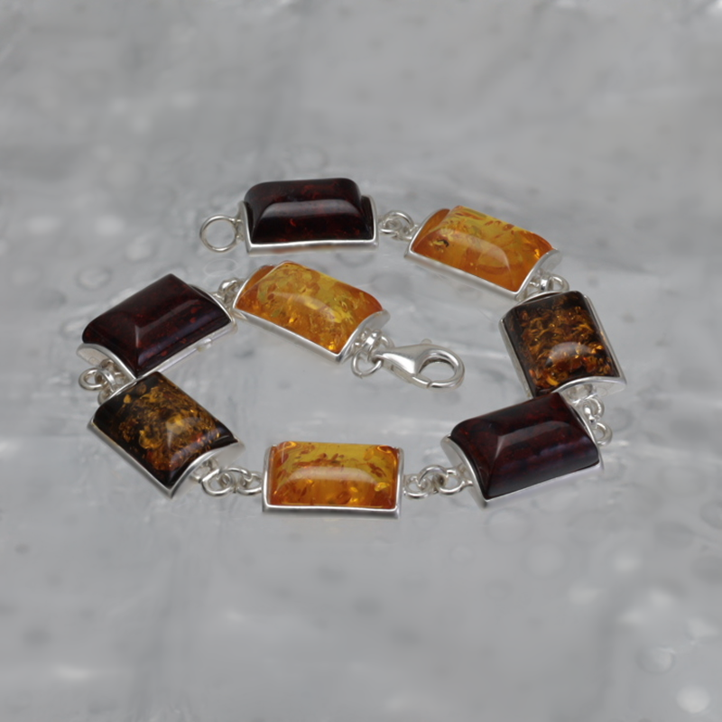 SILVER BRACELET WITH AMBER_GBRB-014