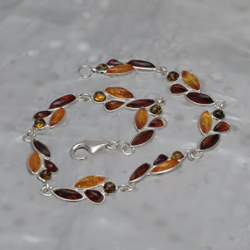 SILVER BRACELET WITH AMBER_GBRB-030