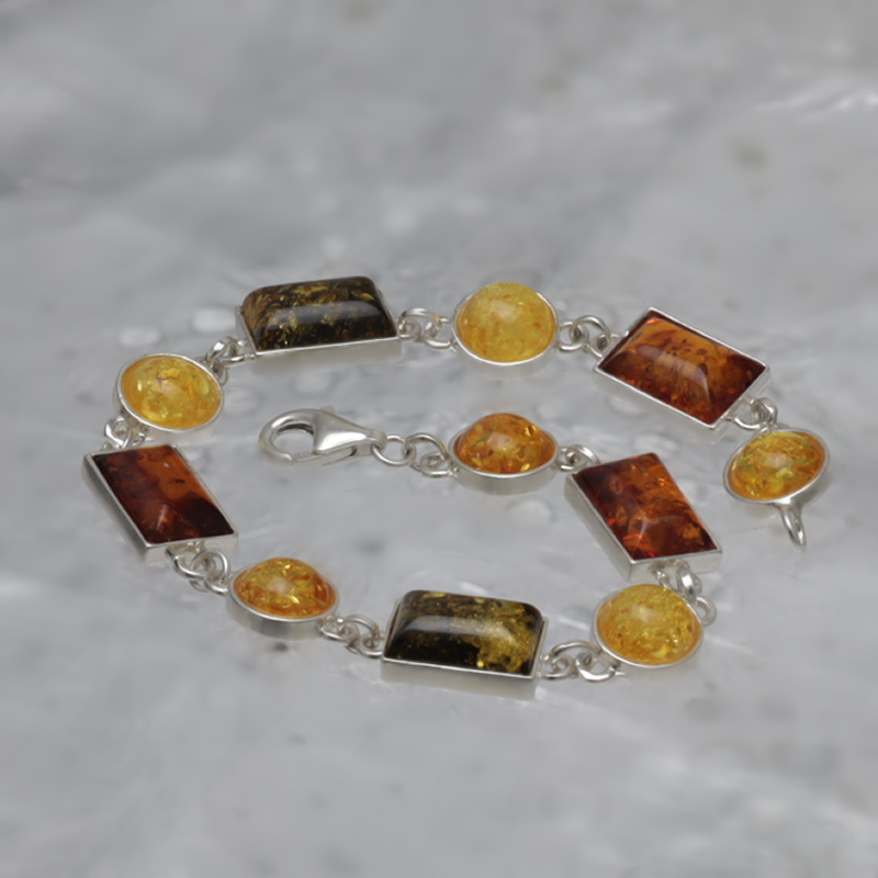 SILVER BRACELET WITH AMBER_GBRB-032