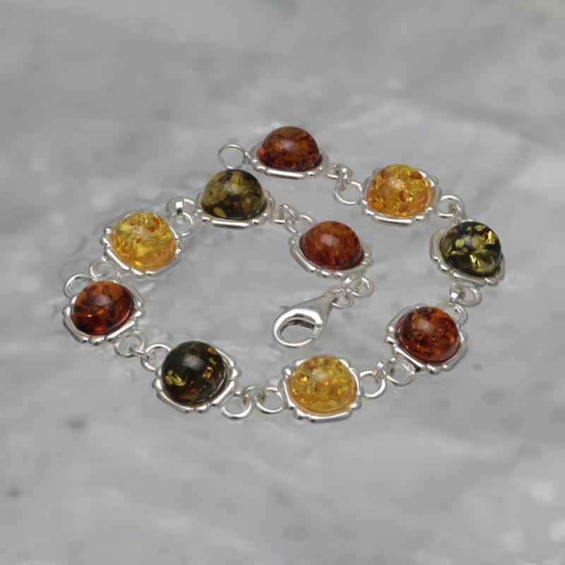 SILVER BRACELET WITH AMBER_GBRB-034