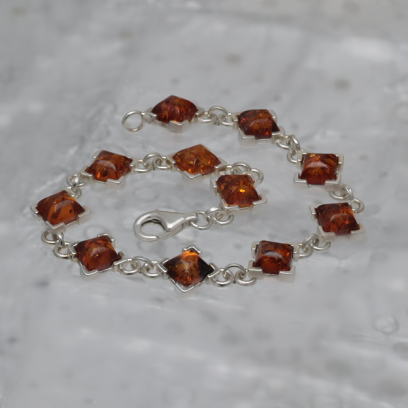 SILVER BRACELET WITH AMBER_GBRB-035