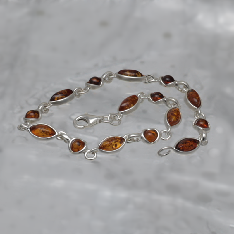 SILVER BRACELET WITH AMBER_KBRB-003