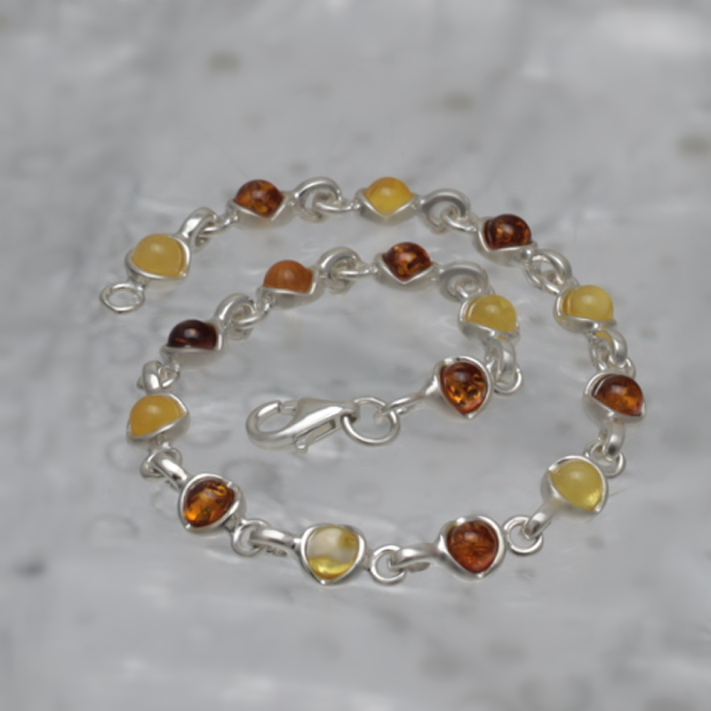 SILVER BRACELET WITH AMBER_KBRB-006