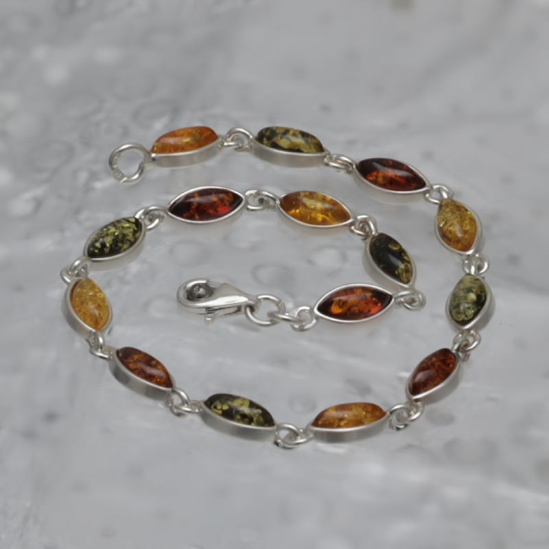 SILVER BRACELET WITH AMBER_KBRB-007