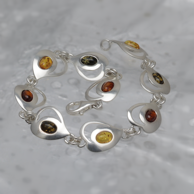 SILVER BRACELET WITH AMBER_KBRB-008