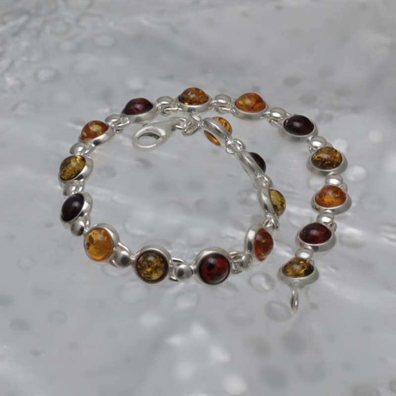 SILVER BRACELET WITH AMBER_KBRB-009