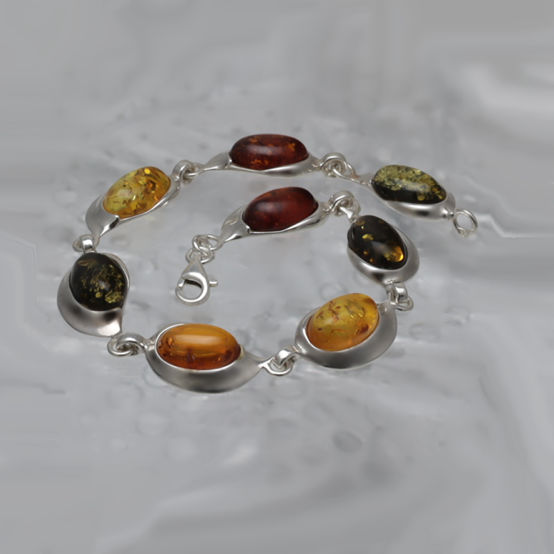 SILVER BRACELET WITH AMBER_KBRB-011