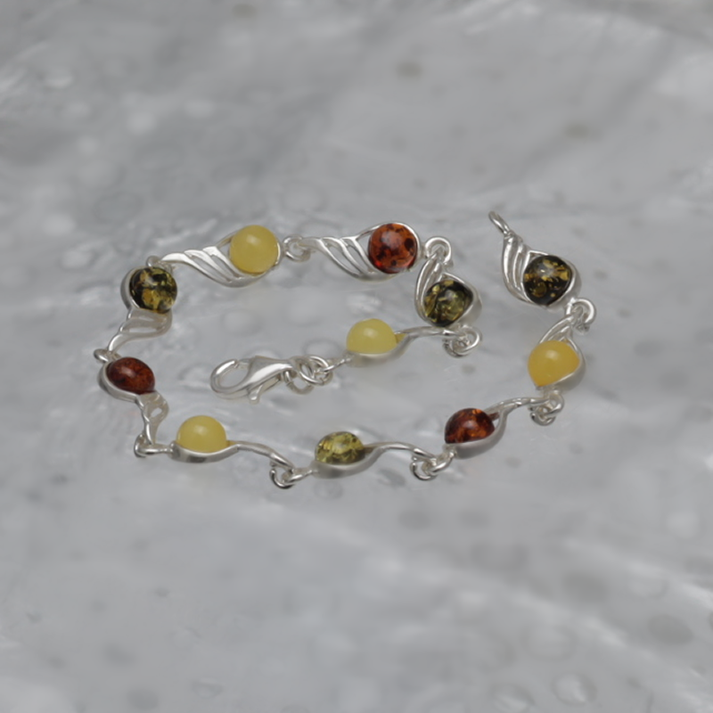 SILVER BRACELET WITH AMBER_KBRB-013