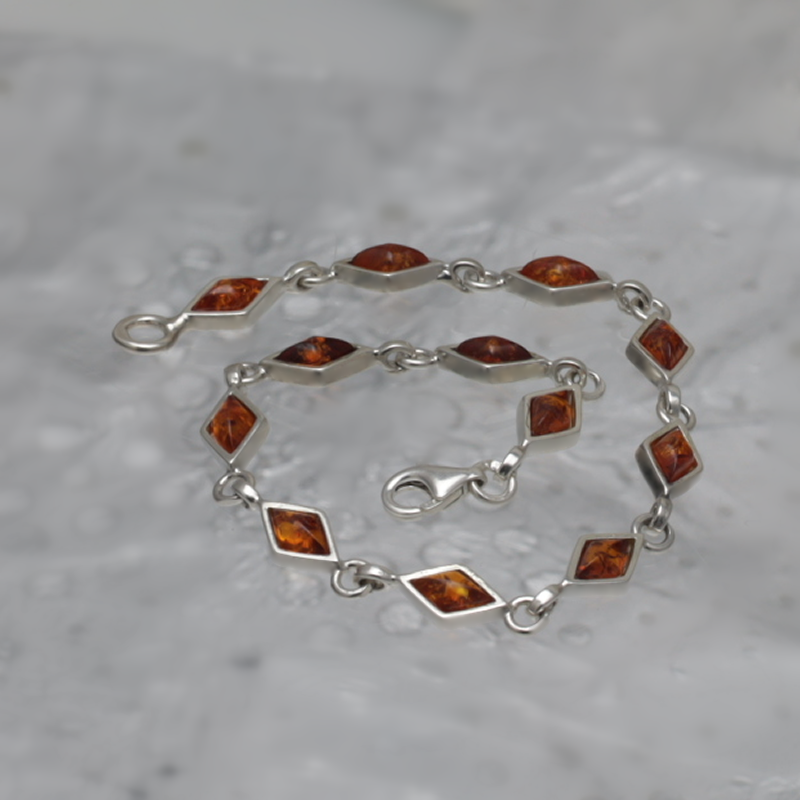 SILVER BRACELET WITH AMBER_KBRB-014