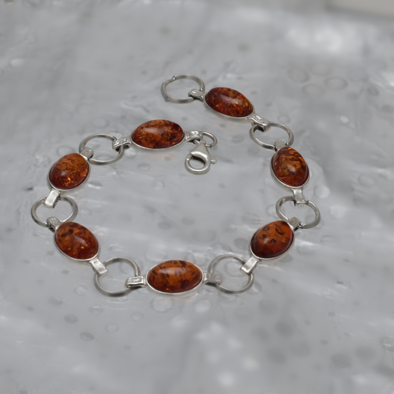 SILVER BRACELET WITH AMBER_KBRB-015