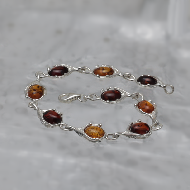 SILVER BRACELET WITH AMBER_KBRB-016