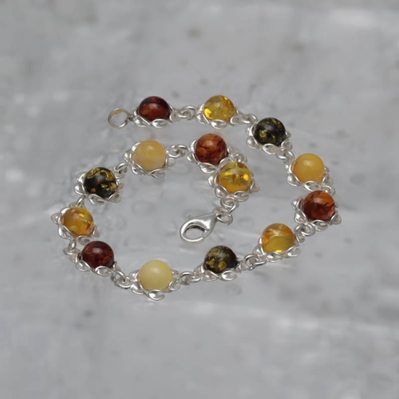 SILVER BRACELET WITH AMBER_KBRB-017